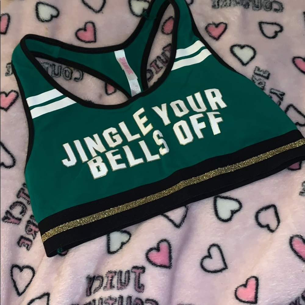 Christmas Pink Sports Bra